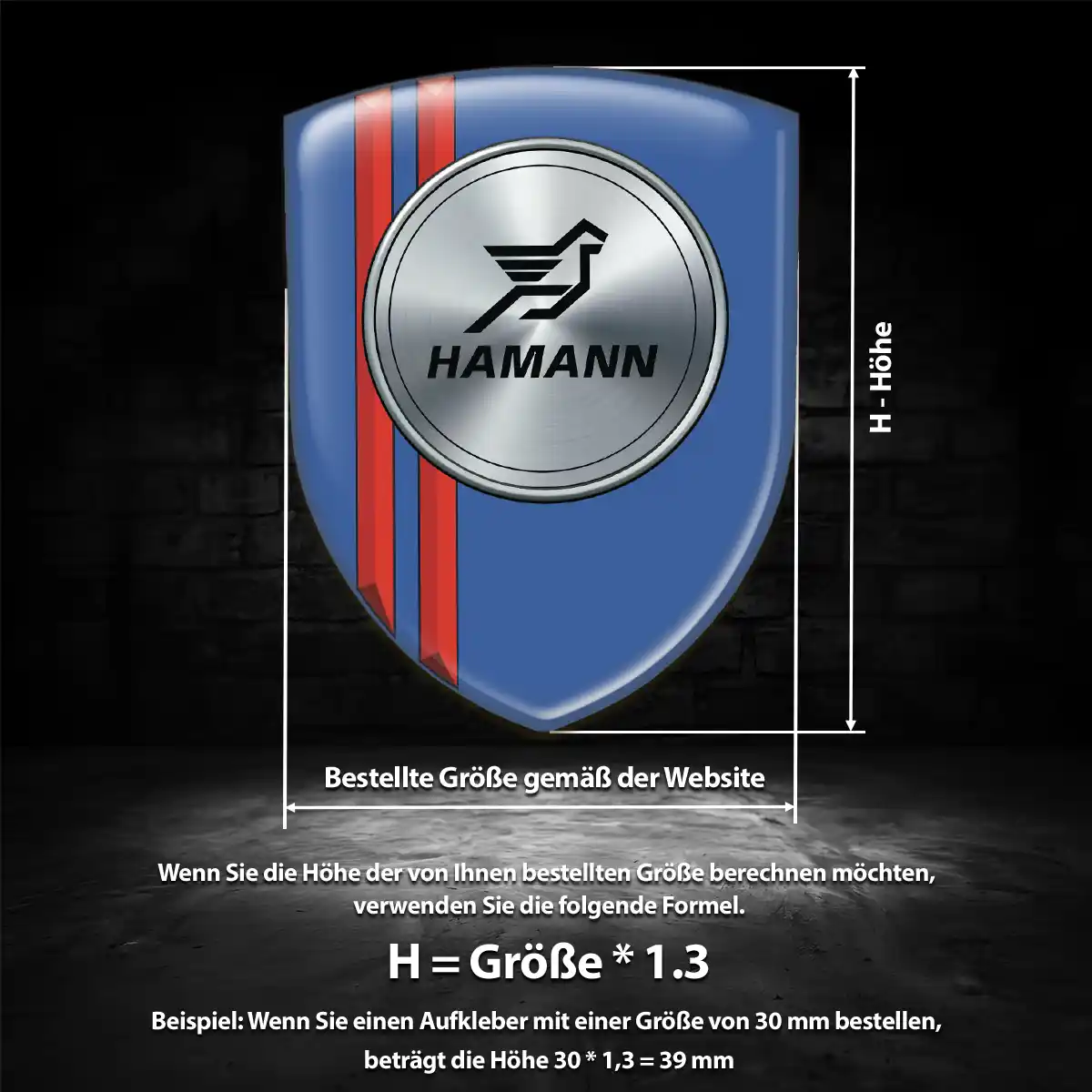 Hamann 3D Gel Aufkleber Auto Ausdrucksstarkes Design