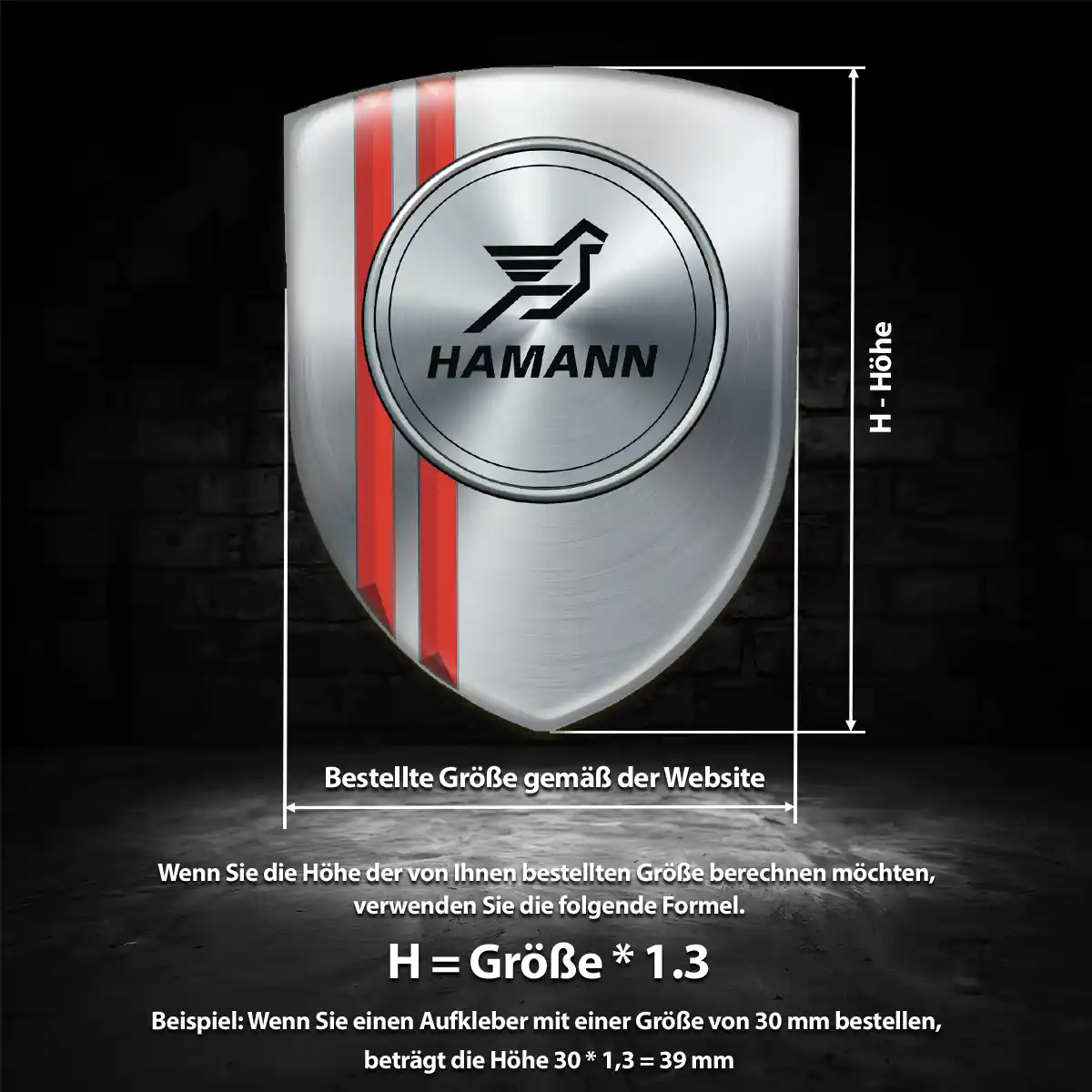Hamann 3D Gel Aufkleber Auto Überzeugende Qualität