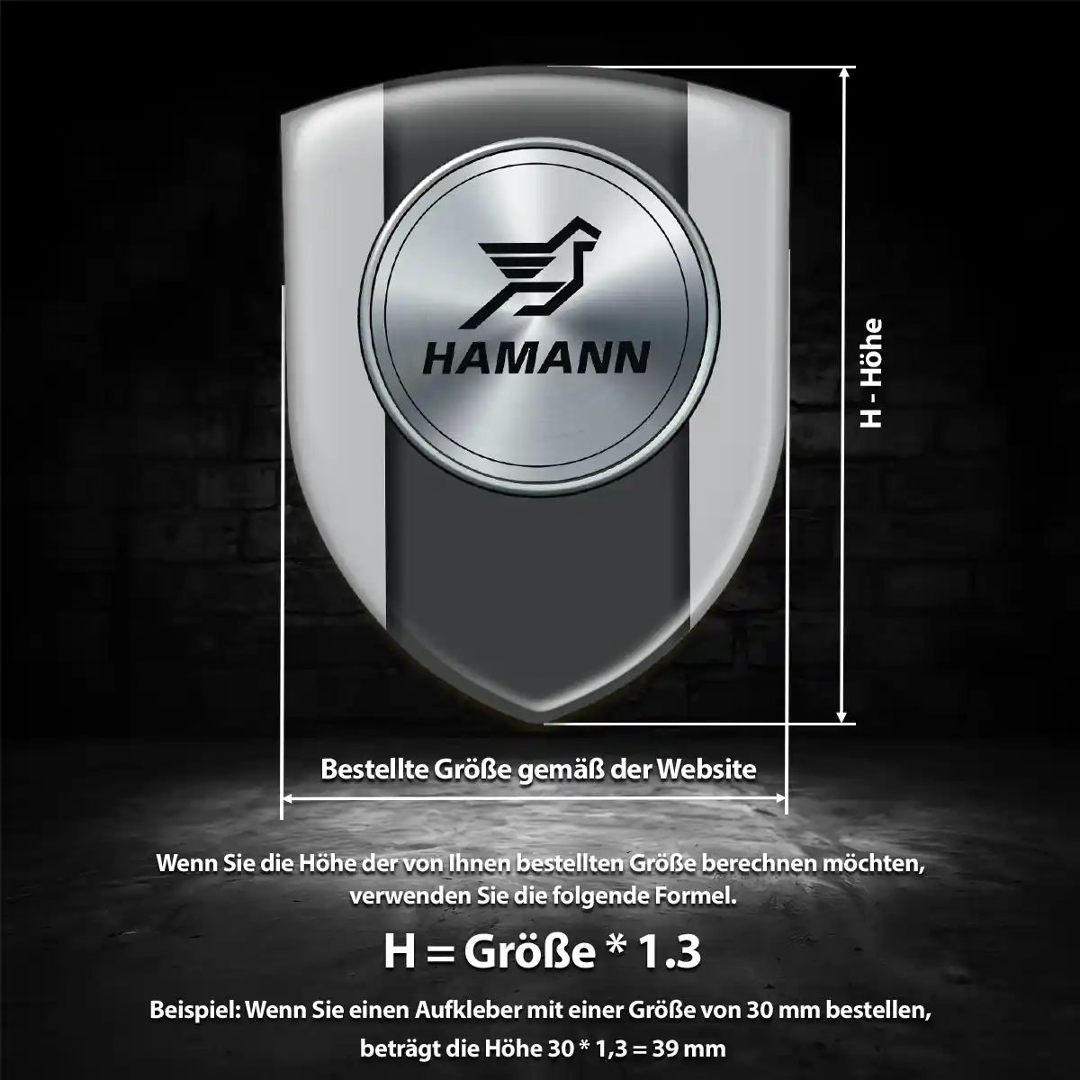 Hamann 3D Gel Aufkleber Auto Edles Design