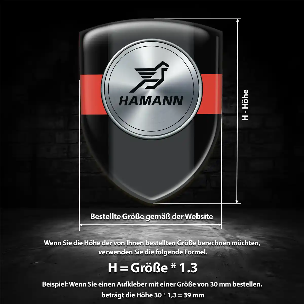 Hamann 3D Gel Aufkleber Auto Elegantes Design