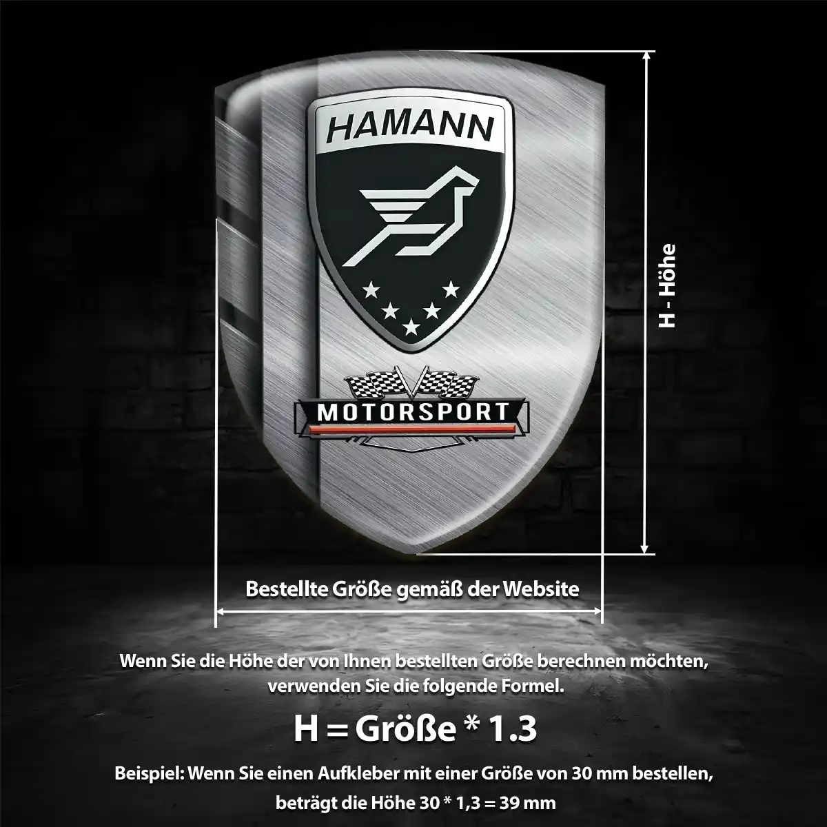 Hamann 3D Gel Aufkleber Auto Exterieurdesign