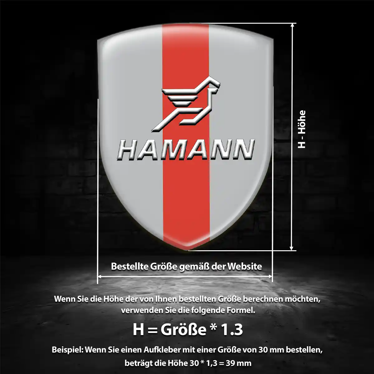 Hamann 3D Gel Aufkleber Auto Höchste Qualität