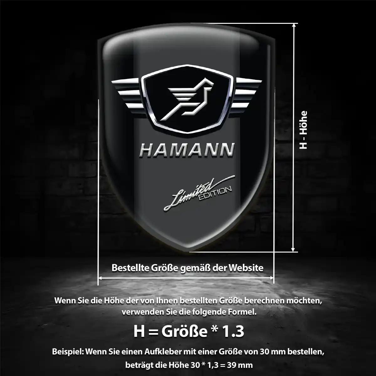 Hamann 3D Gel Aufkleber Auto Interieurdesign