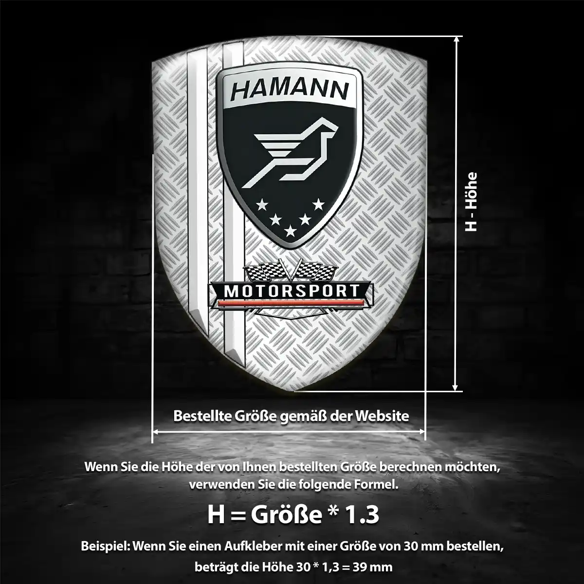 Hamann 3D Gel Aufkleber Auto Luxus-Edition