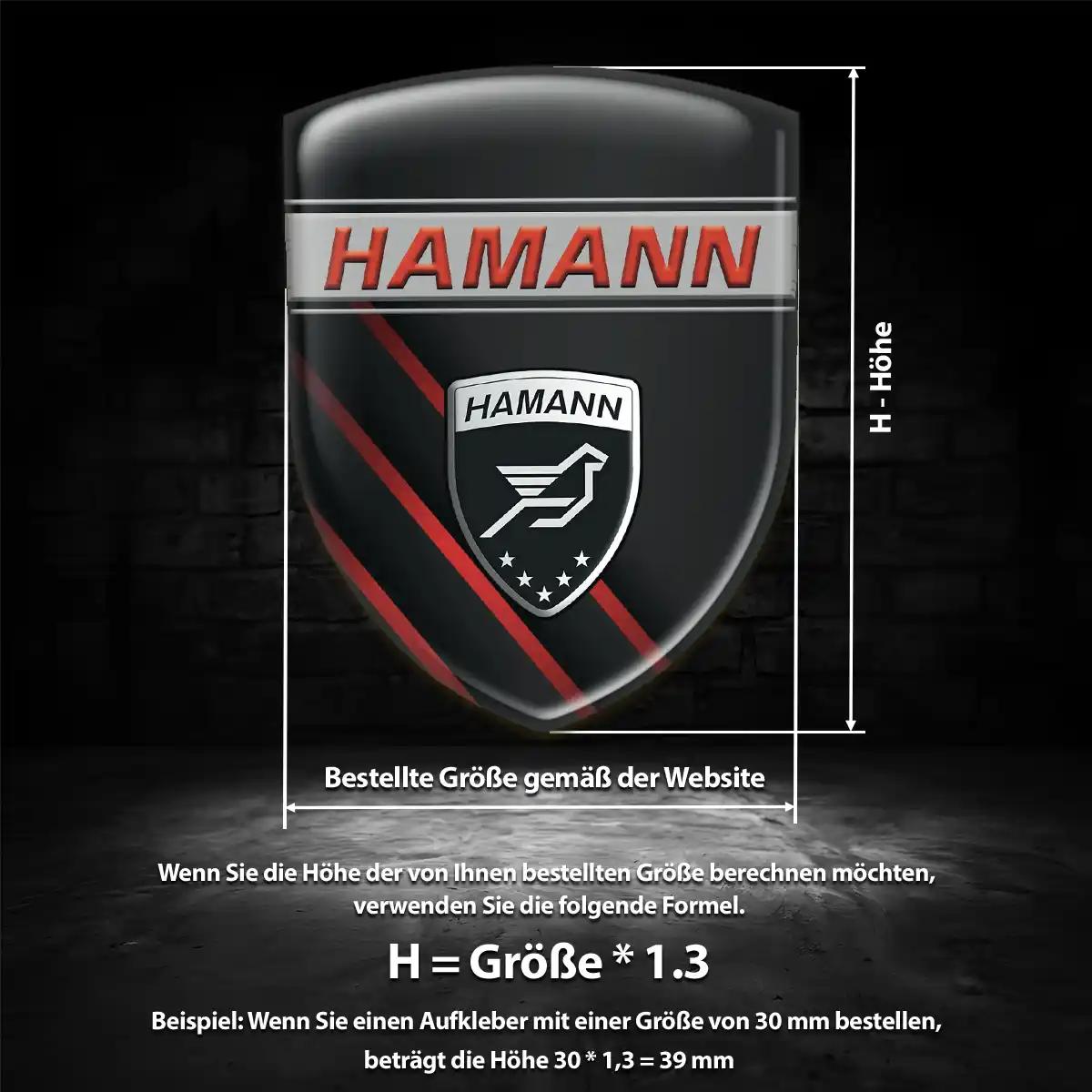 Hamann 3D Gel Aufkleber Auto Modernes Design