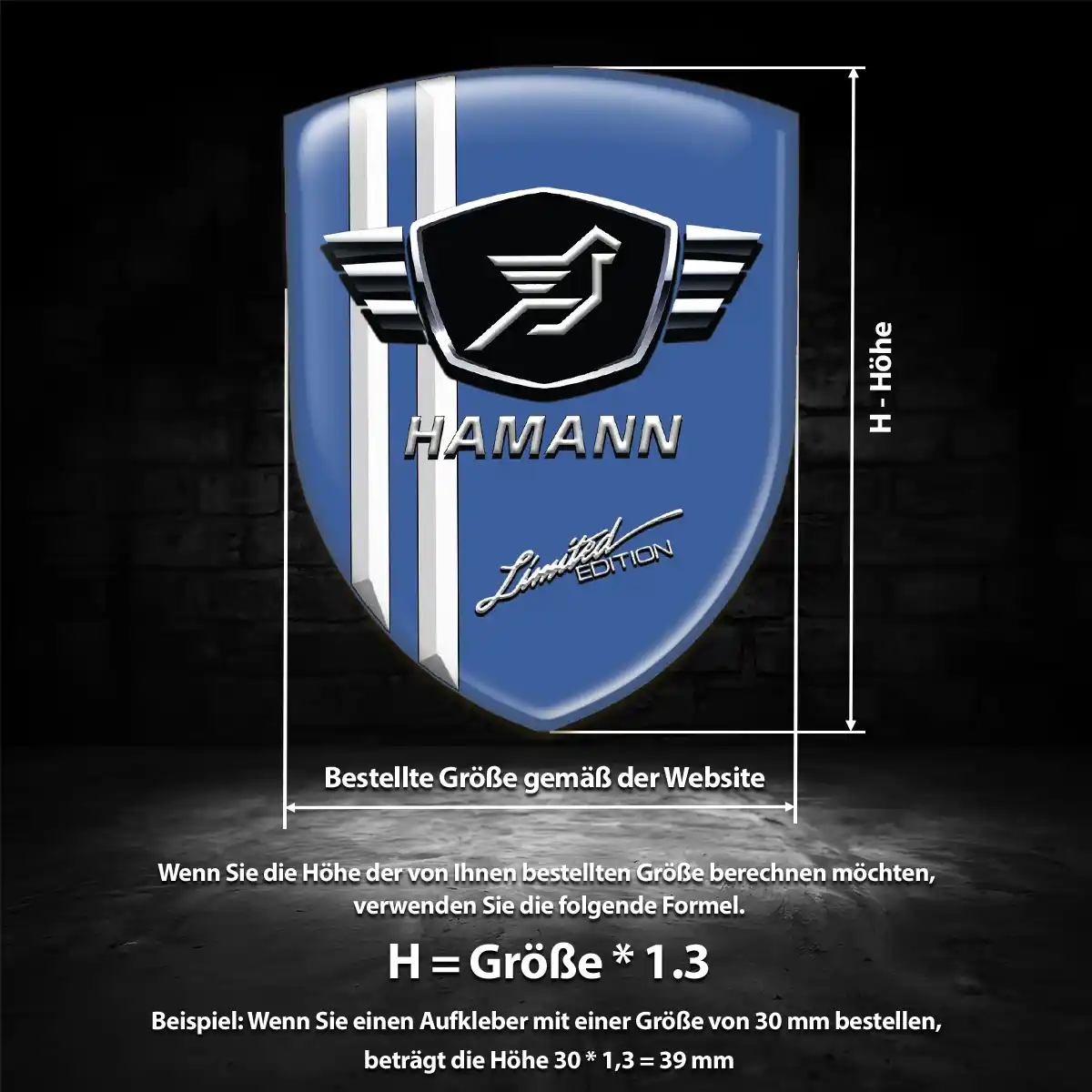 Hamann 3D Gel Aufkleber Auto Premium-Edition