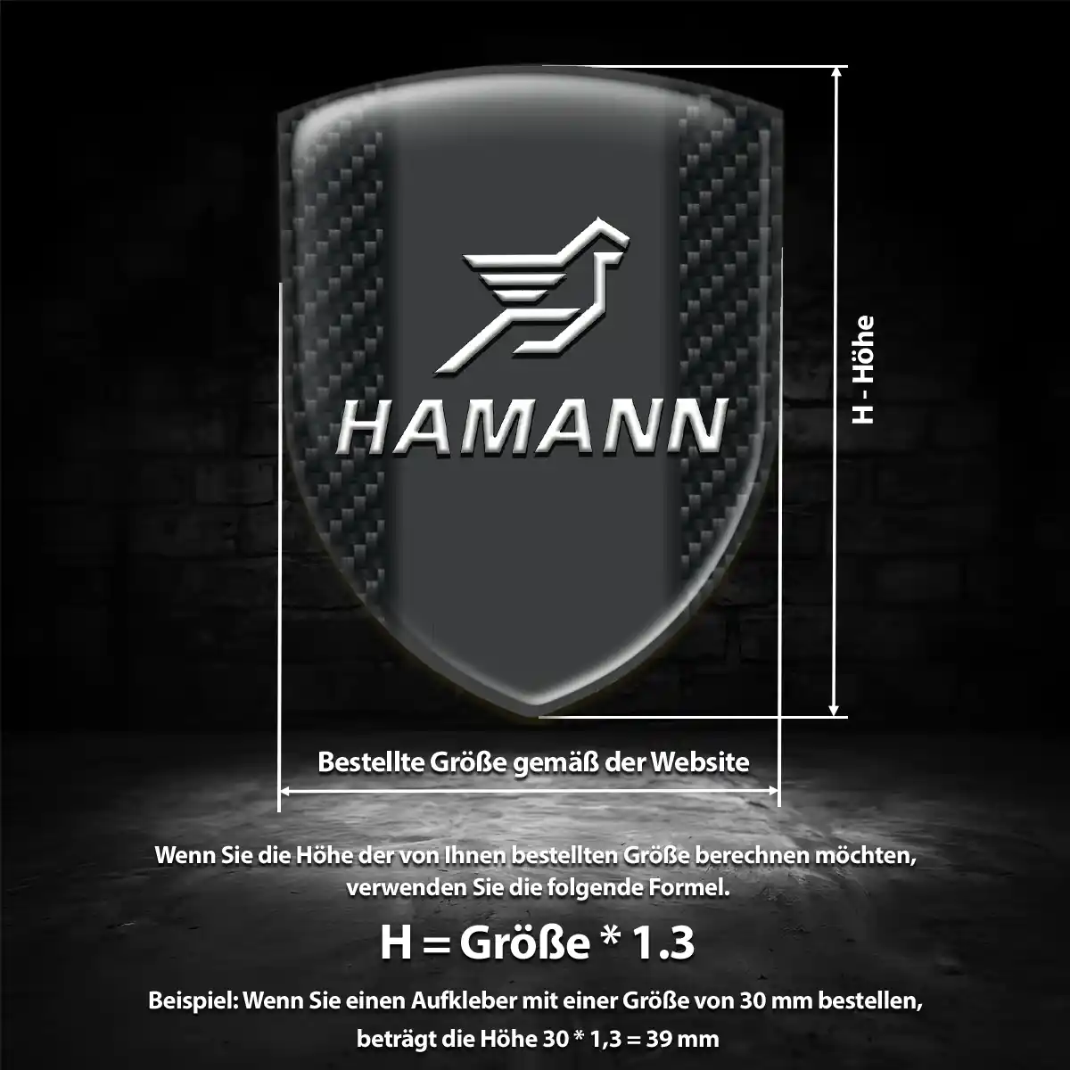 Hamann 3D Gel Aufkleber Auto Spitzenqualität