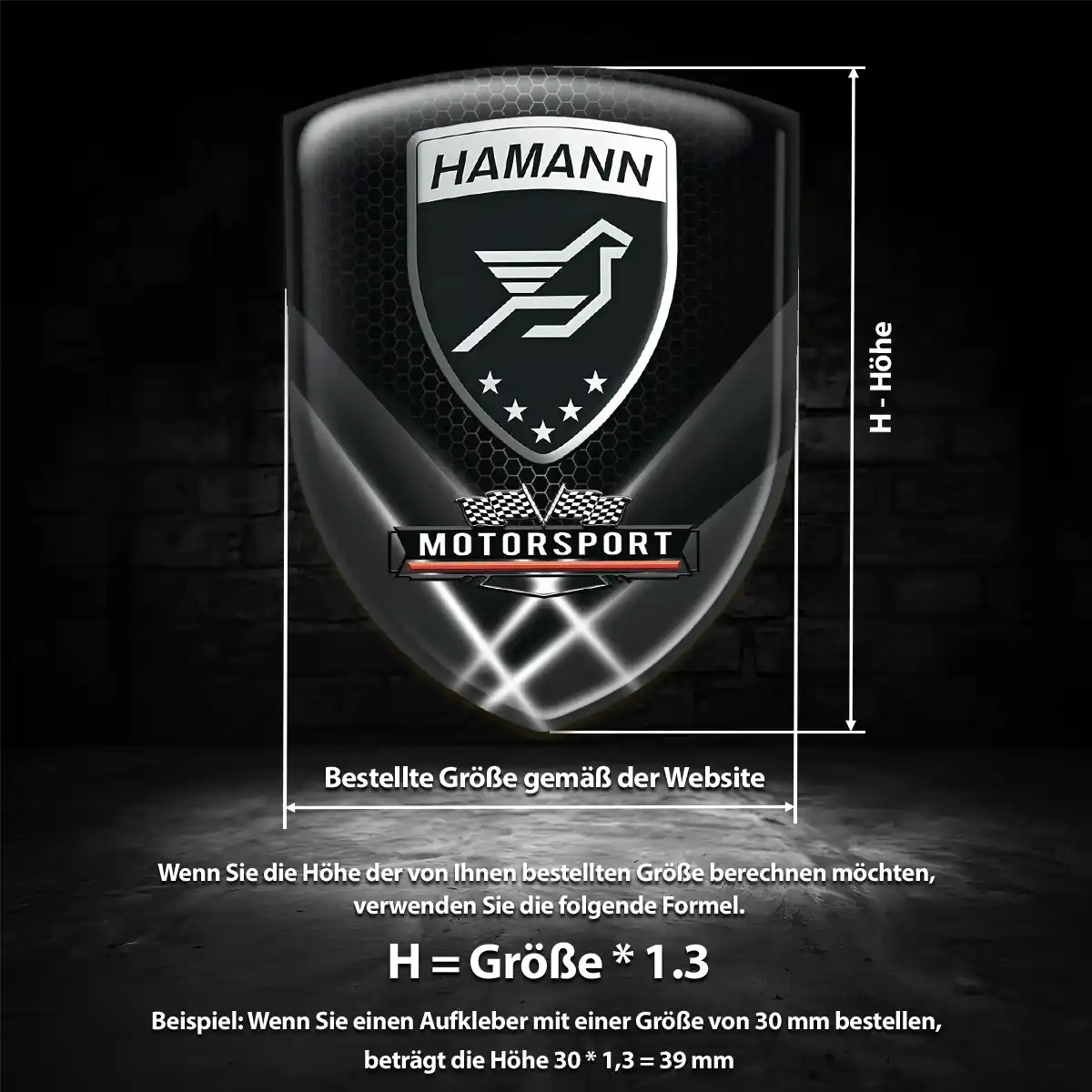 Hamann 3D Gel Aufkleber Auto Tuningfahrzeug