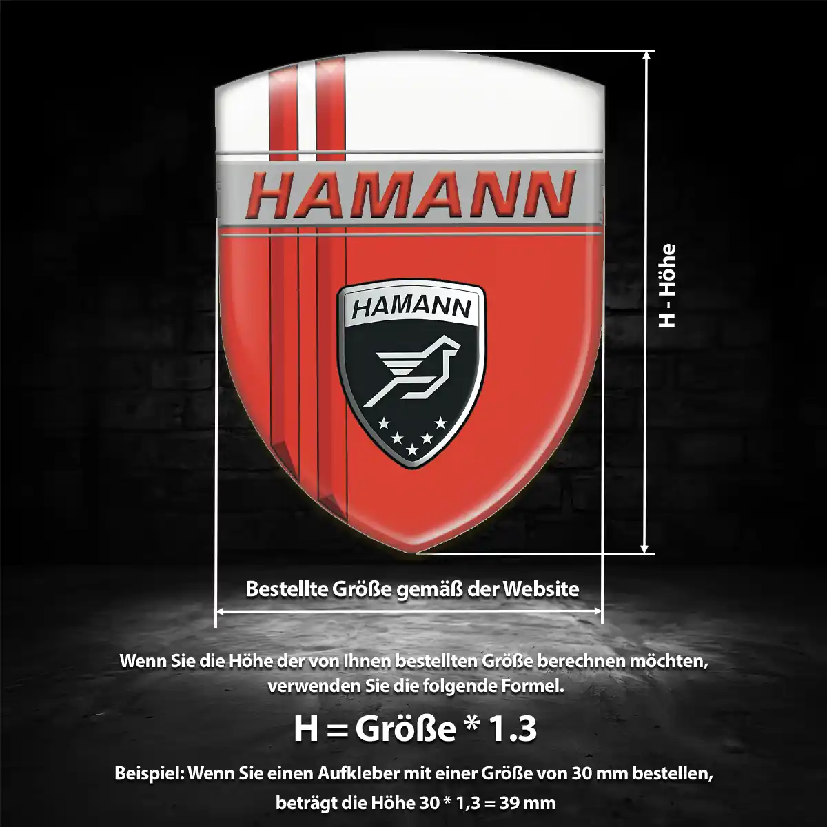 Hamann 3D Gel Aufkleber Überzeugende Qualität