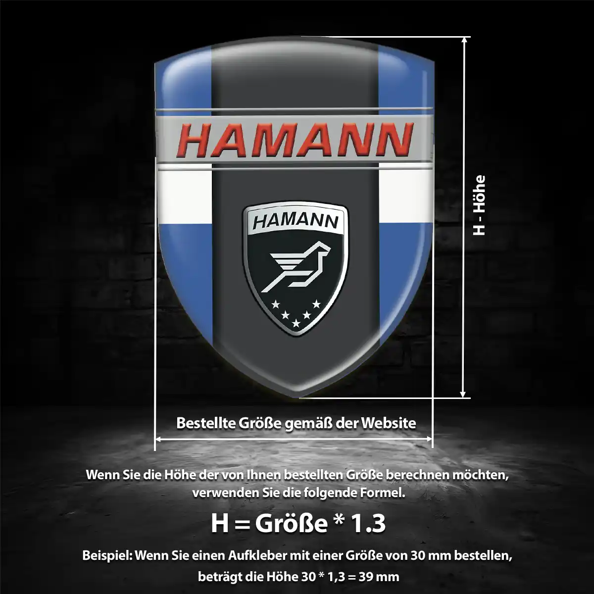 Hamann 3D Gel Aufkleber Emblem Auto Erstklassige Qualität