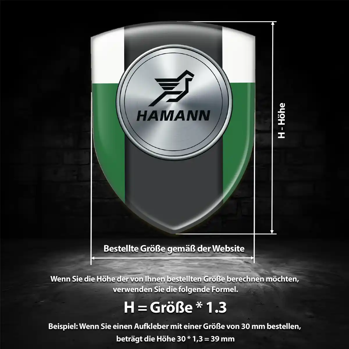 Hamann 3D Gel Aufkleber Emblem Auto Höchste Qualität