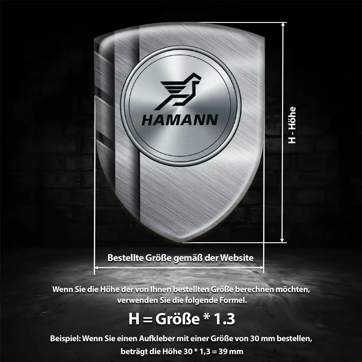Hamann 3D Gel Aufkleber Emblem Auto Hochwertiges Harz