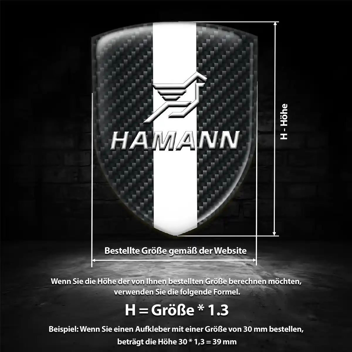Hamann 3D Gel Aufkleber Emblem Auto Luxus-Edition