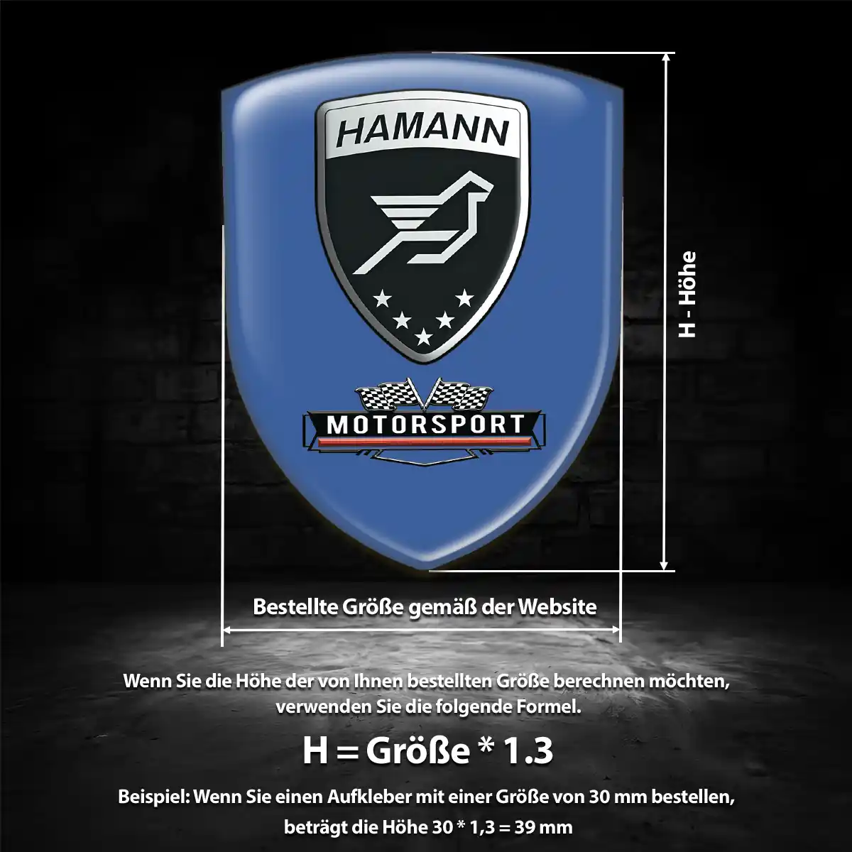 Hamann 3D Gel Aufkleber Emblem Auto Modernes Design