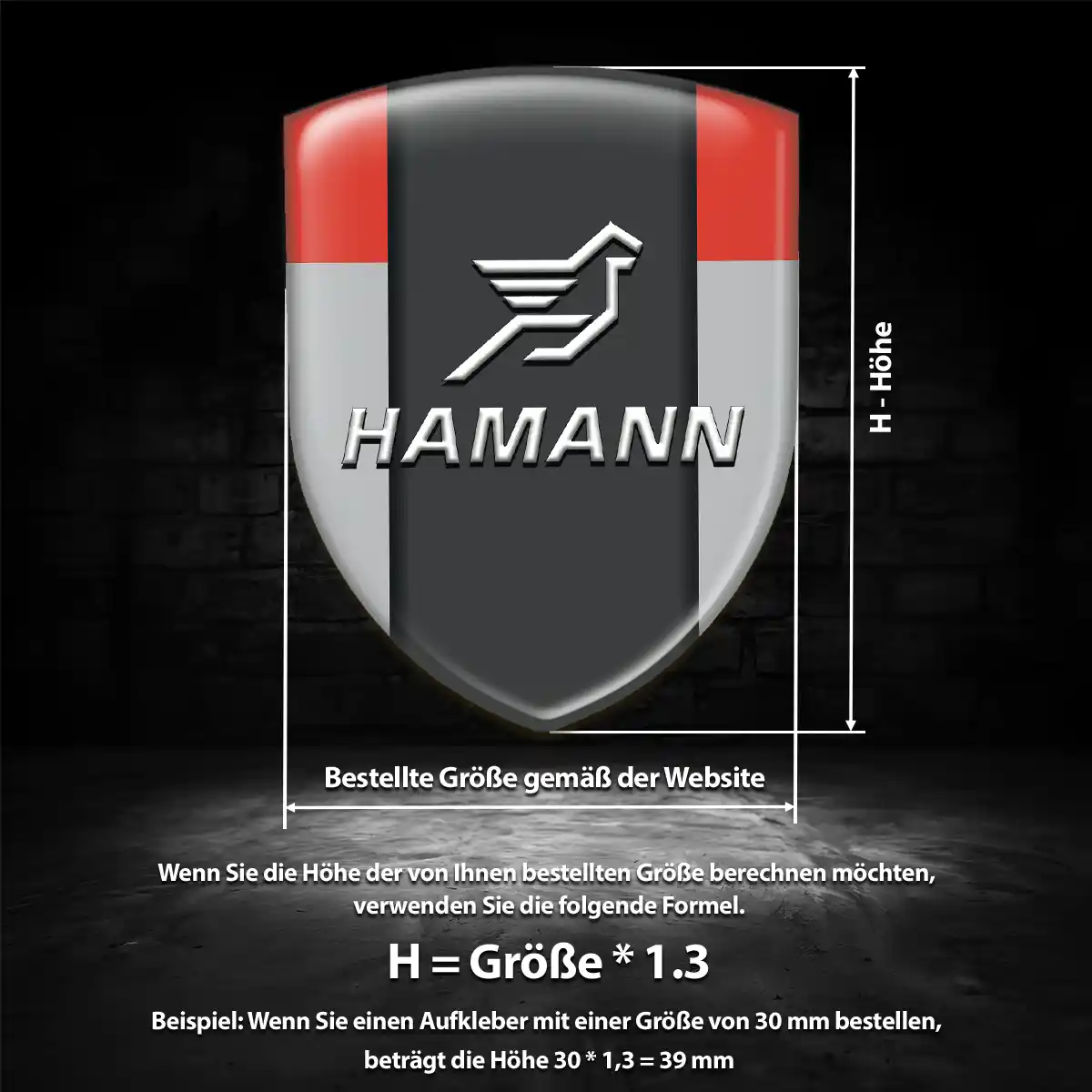 Hamann 3D Gel Aufkleber Emblem Auto Stilvolles Design