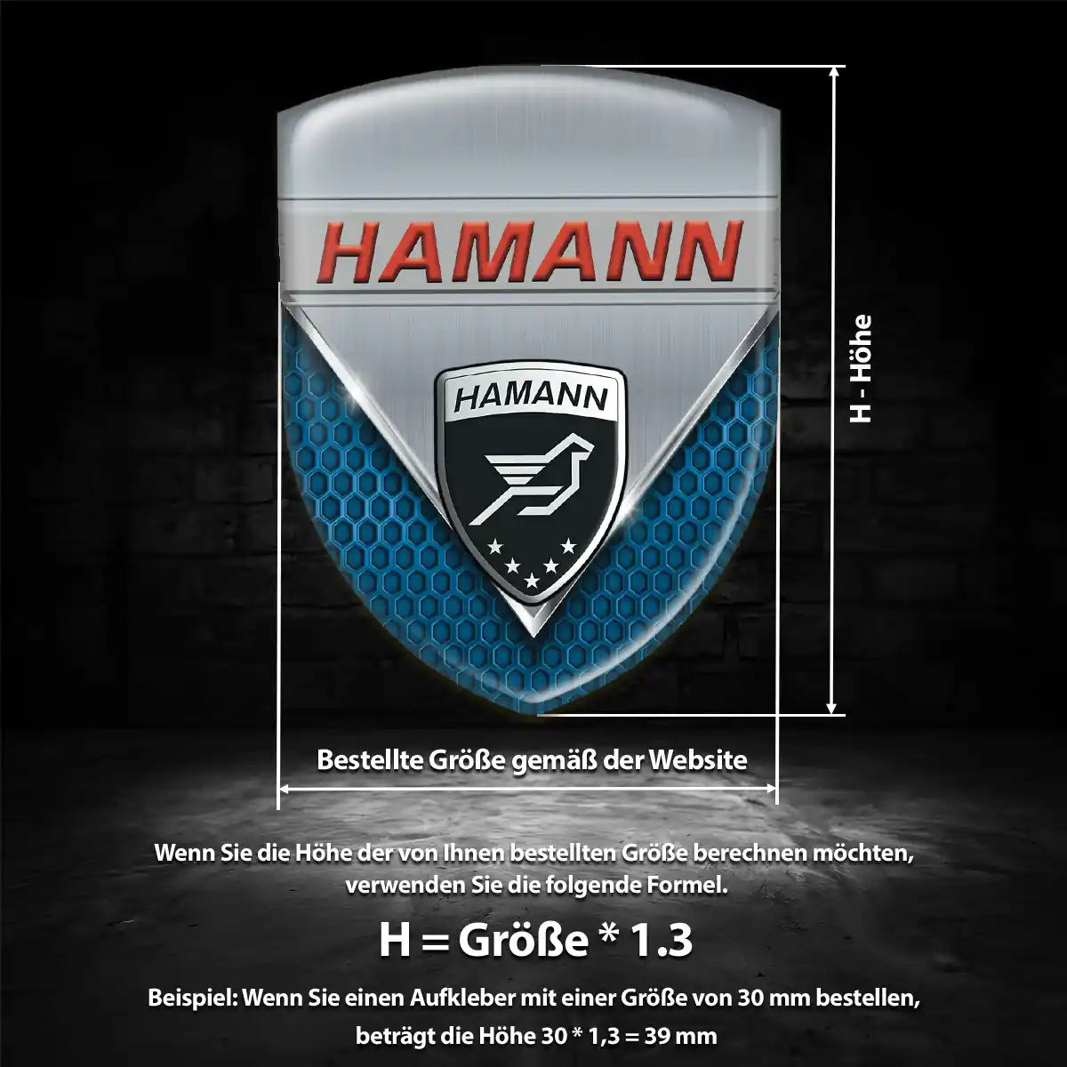 Hamann 3D Gel Aufkleber Emblem Auto Tuningfahrzeug