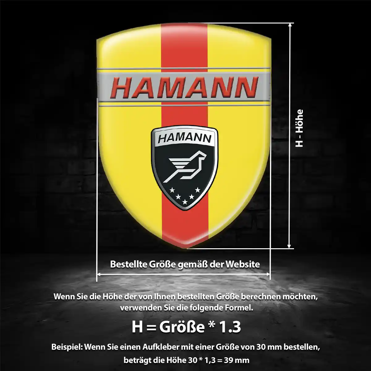 Hamann 3D Gel Aufkleber Emblem Überzeugende Qualität