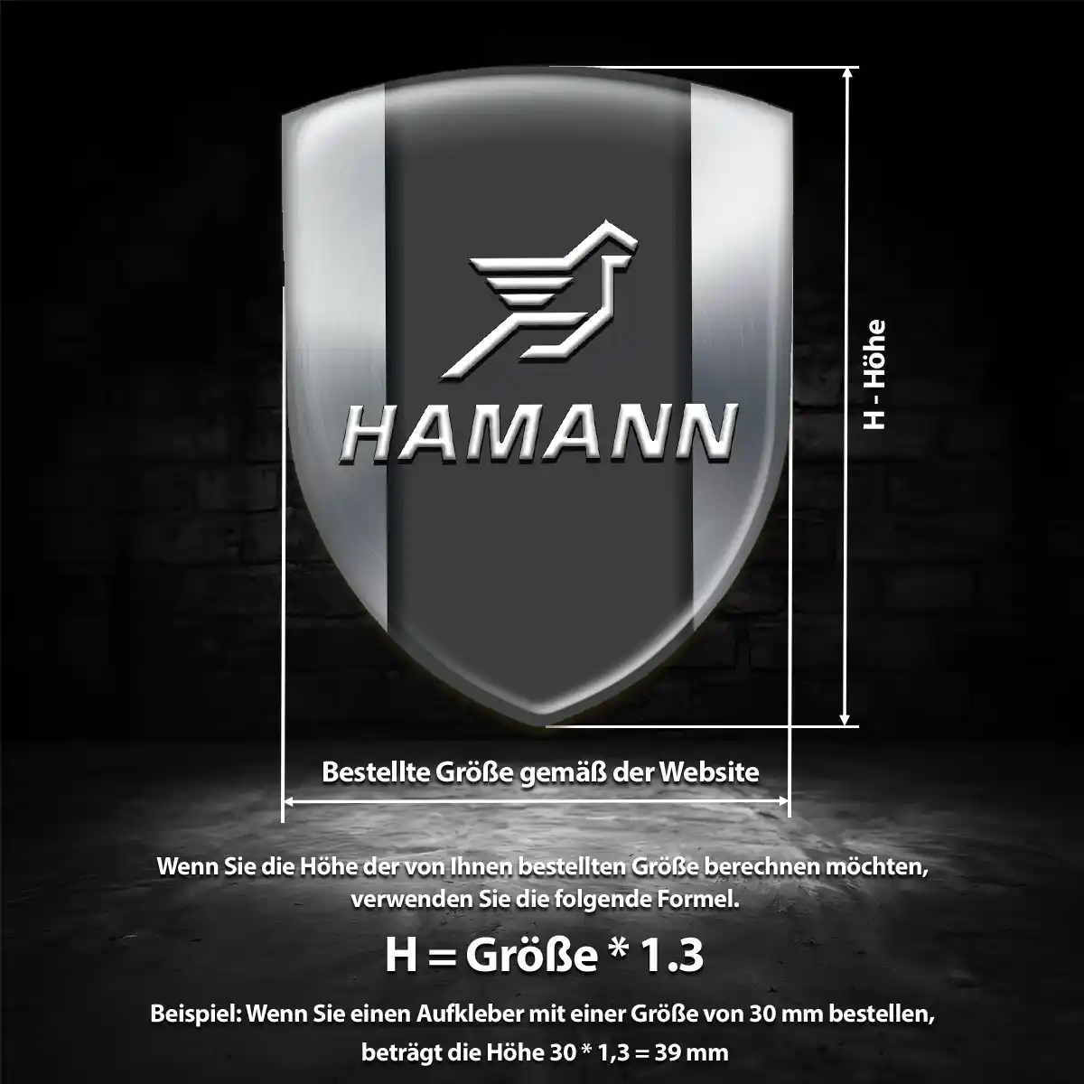 Hamann 3D Gel Aufkleber Emblem Exterieurdesign