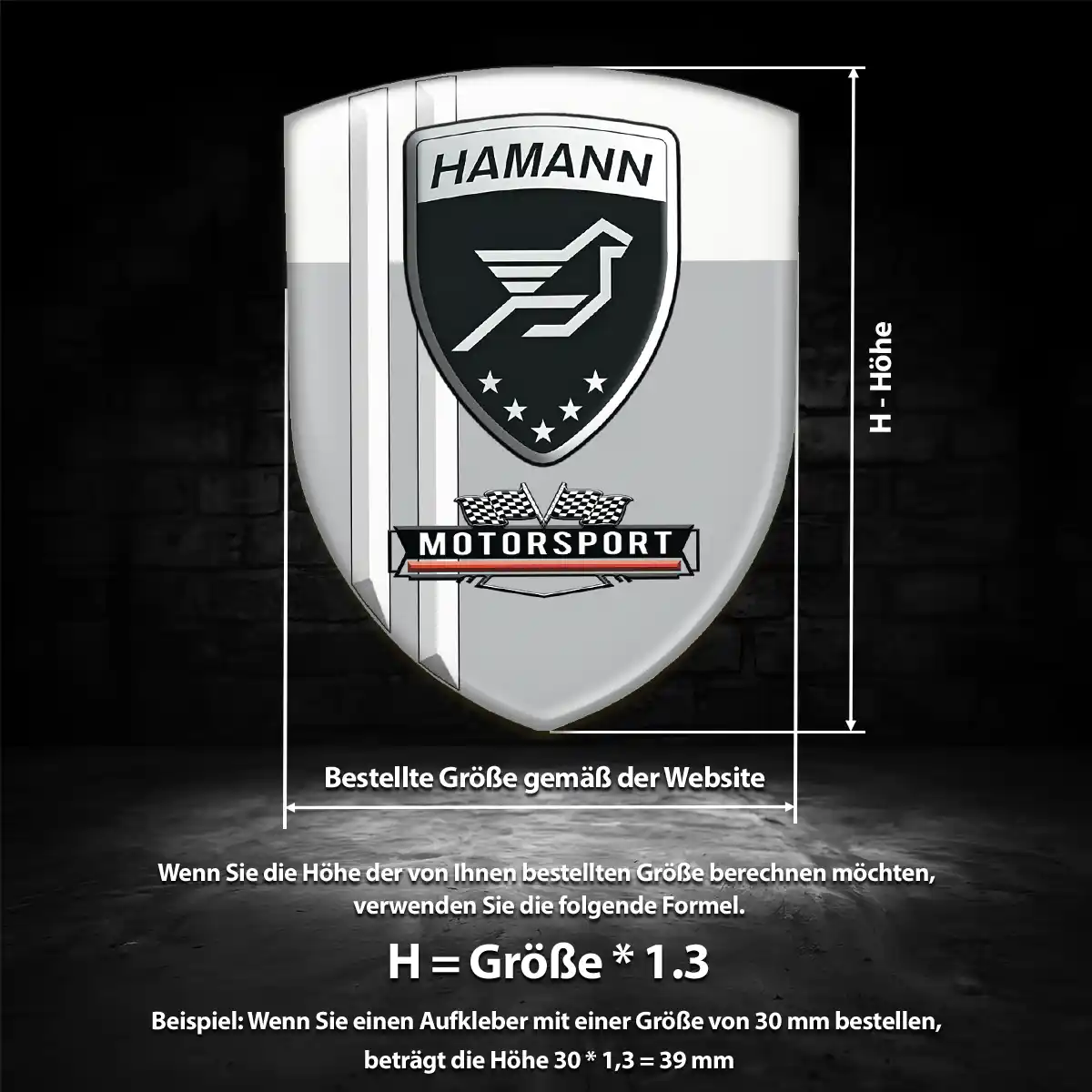 Hamann 3D Gel Aufkleber Emblem Limitierte Auflage