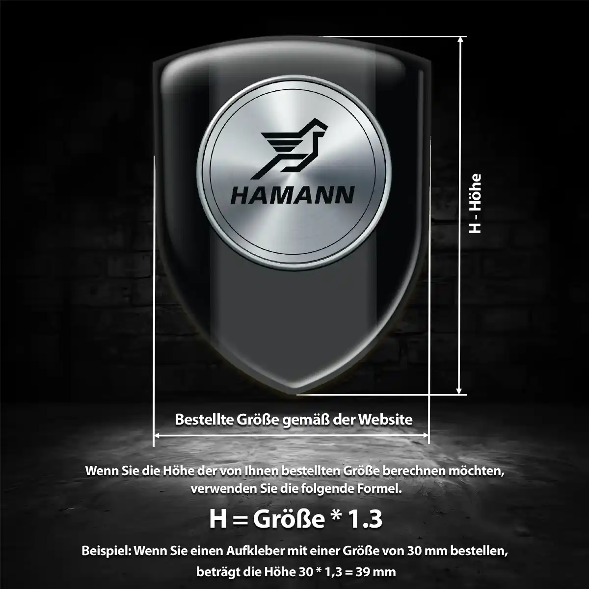 Hamann 3D Gel Aufkleber Emblem Luxus-Edition