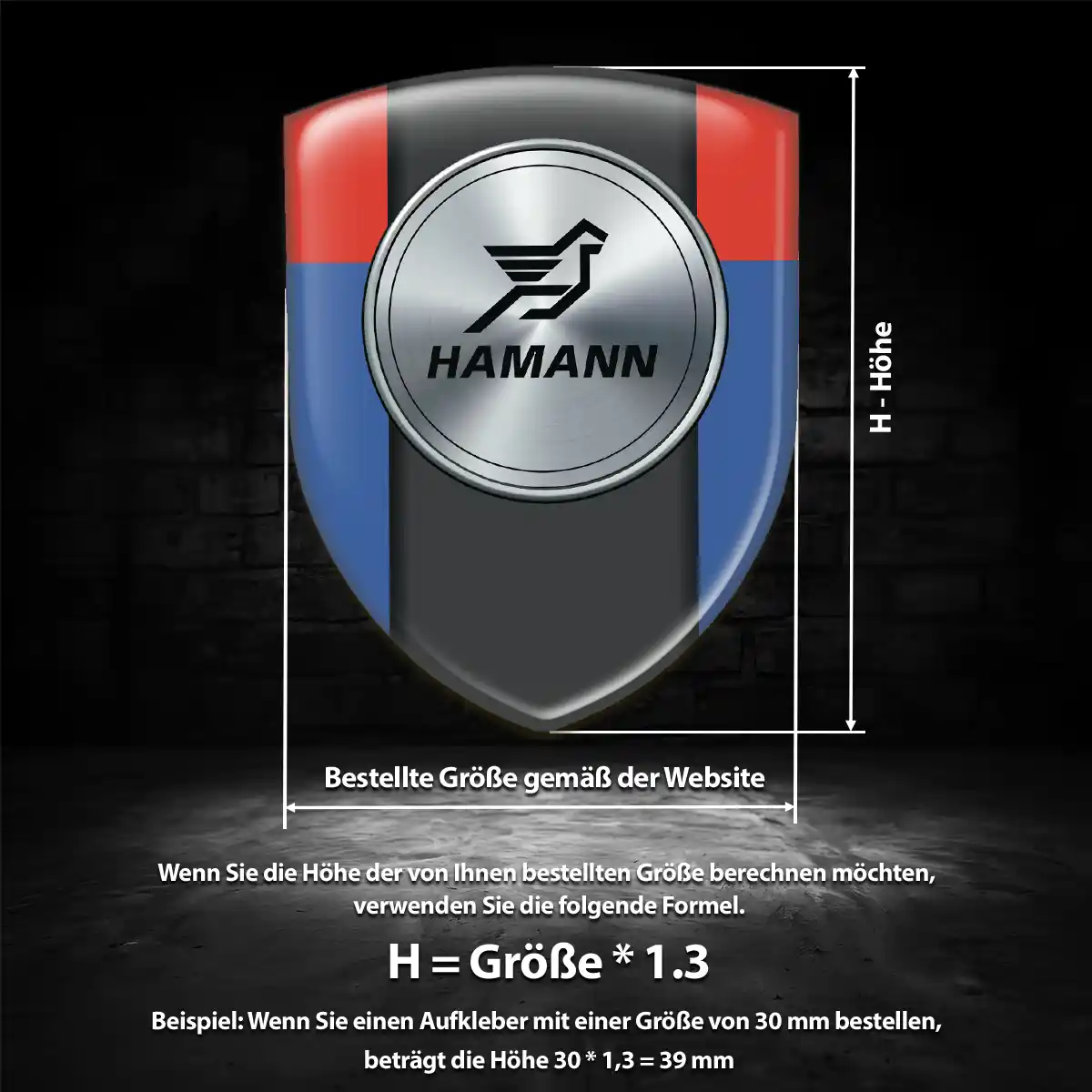 Hamann 3D Gel Aufkleber Emblem Markenedition