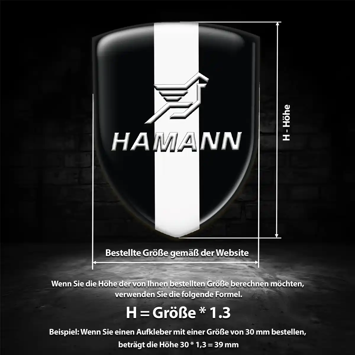 Hamann 3D Gel Aufkleber Embleme Anspruchsvolles Design