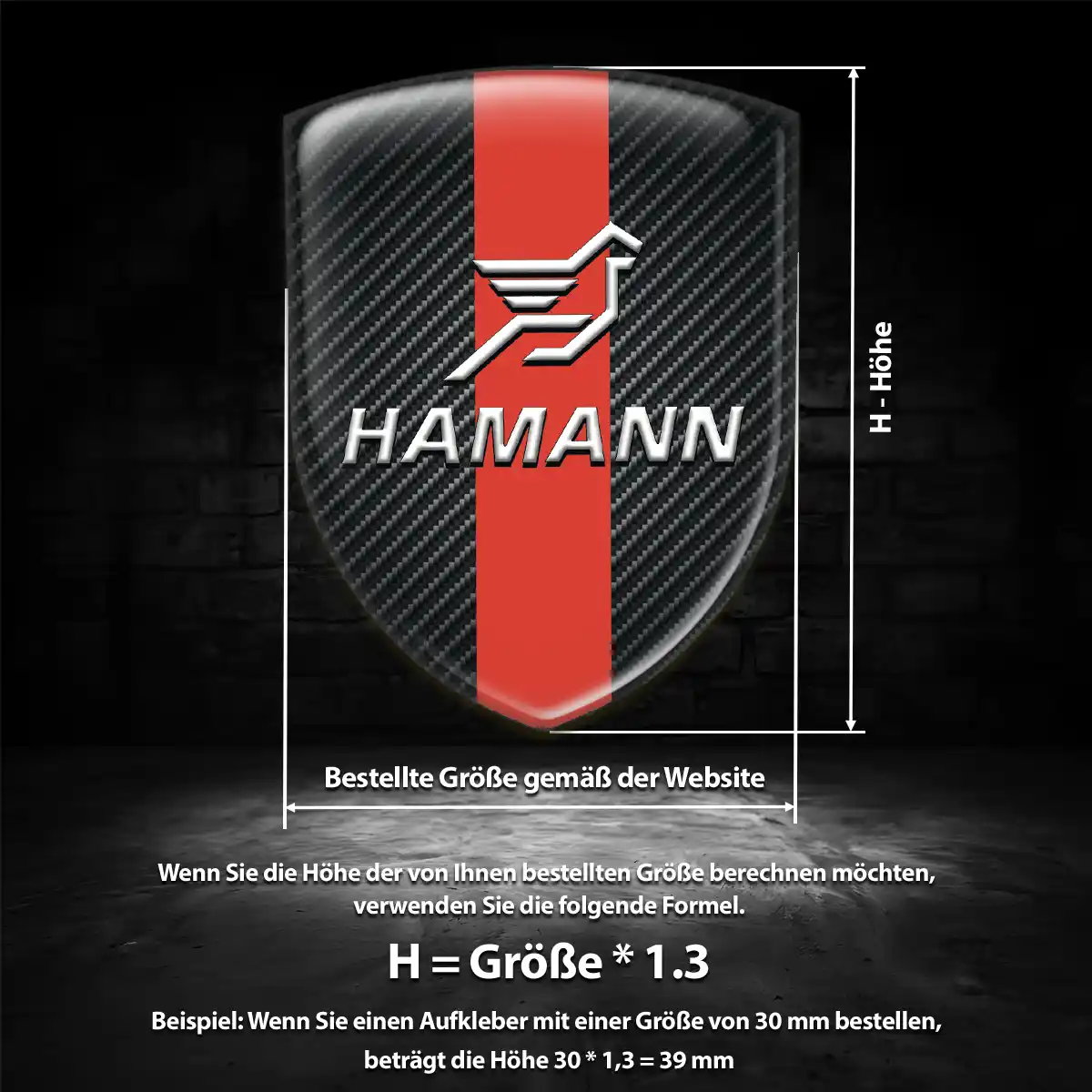 Hamann 3D Gel Aufkleber Embleme Auto Elegantes Design