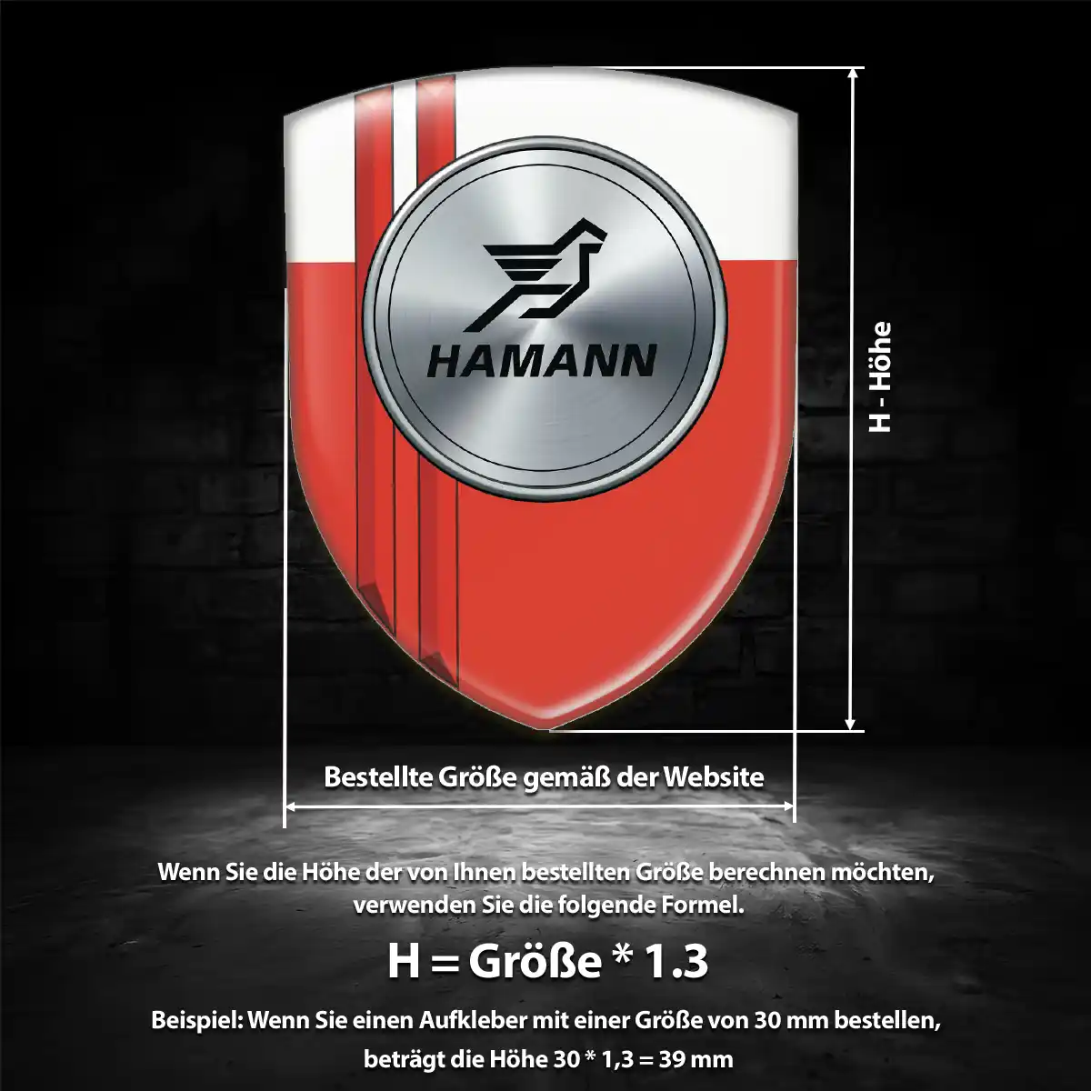 Hamann 3D Gel Aufkleber Embleme Auto Höchste Qualität