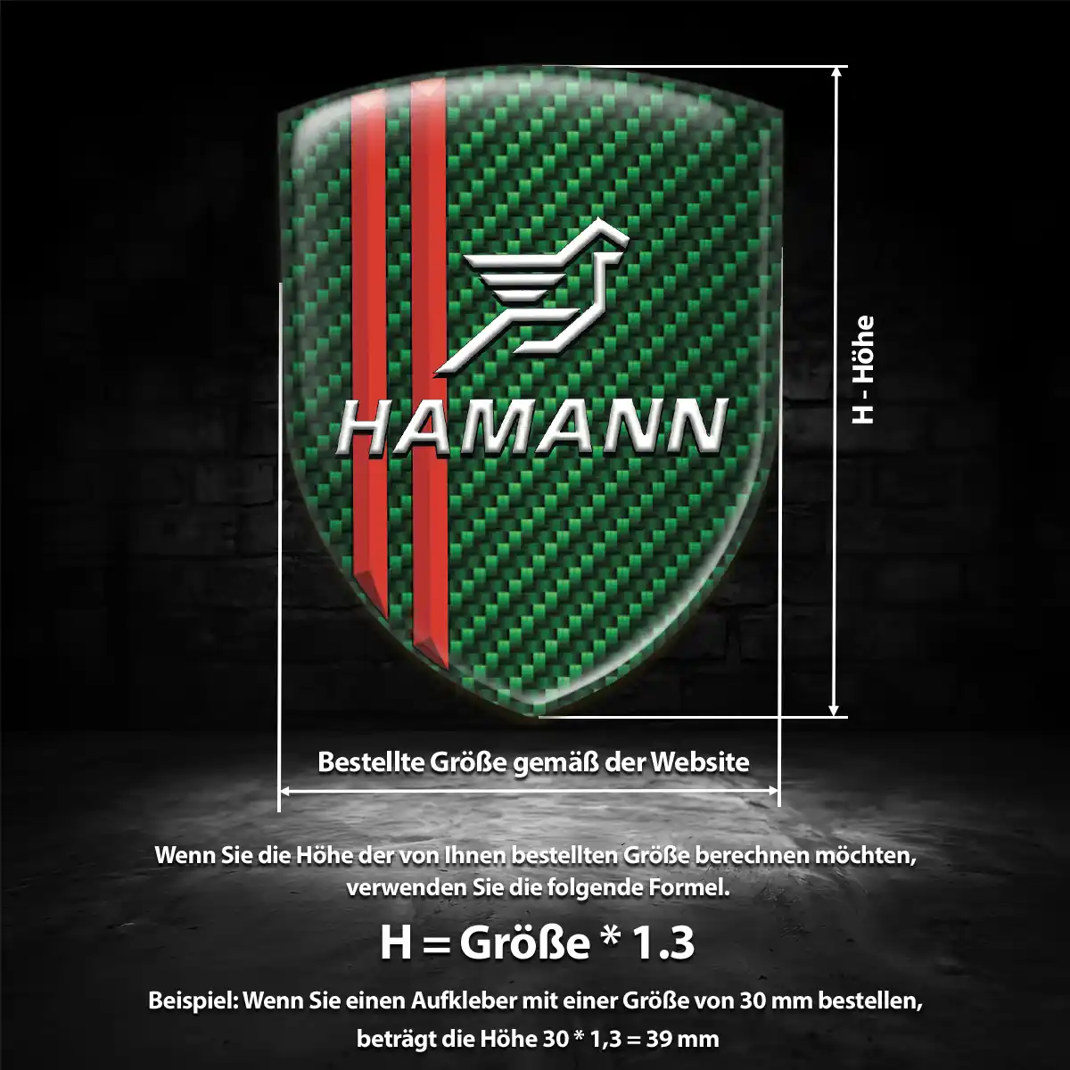 Hamann 3D Gel Aufkleber Embleme Auto Limitierte Auflage