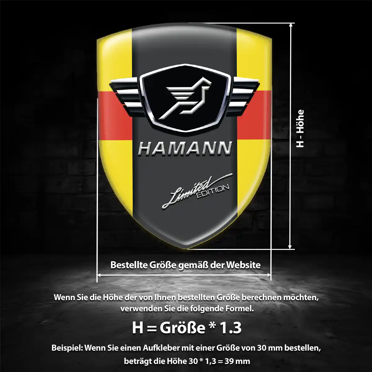 Hamann 3D Gel Aufkleber Embleme Auto Modernes Design