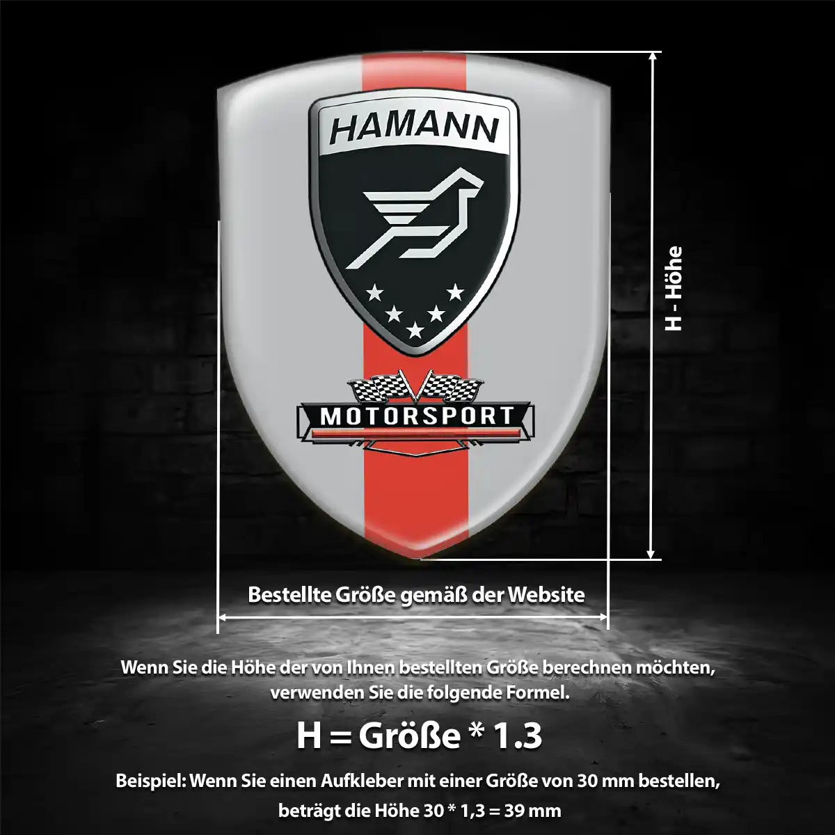 Hamann 3D Gel Aufkleber Embleme Auto Premiumqualität