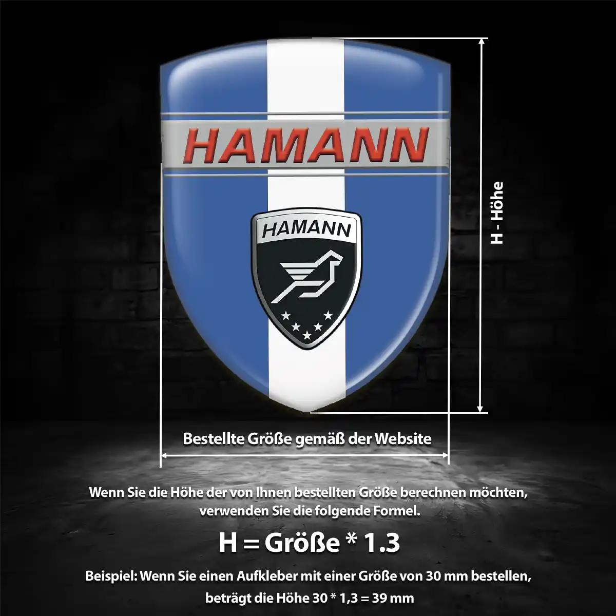 Hamann 3D Gel Aufkleber Embleme Auto Stilvolles Design