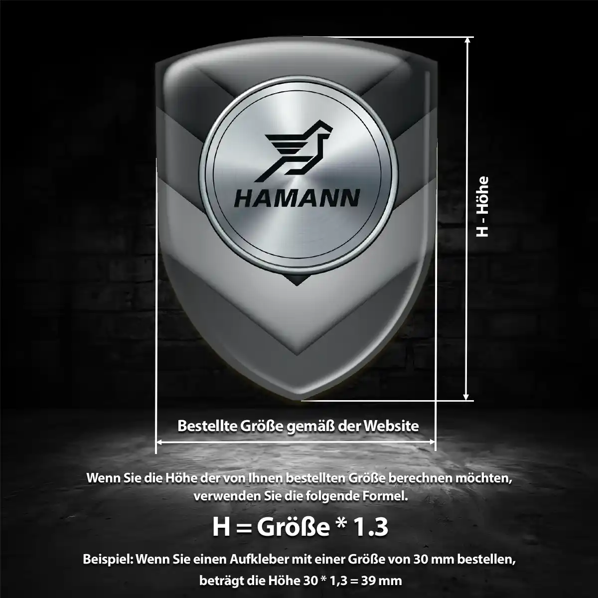 Hamann 3D Gel Aufkleber Embleme Überzeugende Qualität