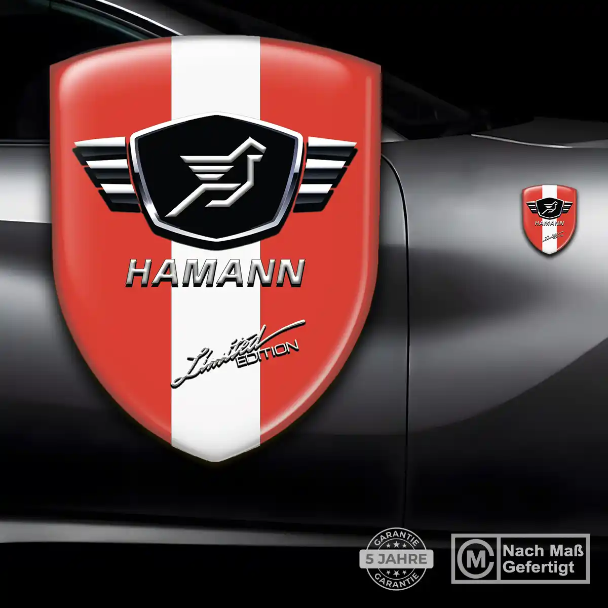 Hamann 3D Gel Aufkleber Embleme Edles Design