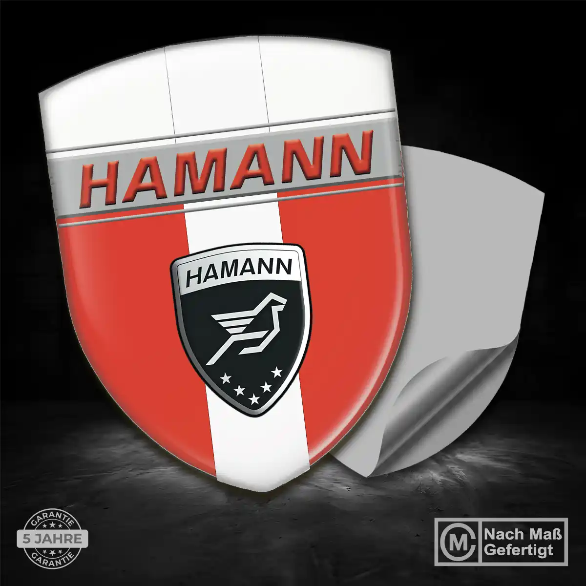 Hamann 3D Gel Aufkleber Embleme Elegantes Design