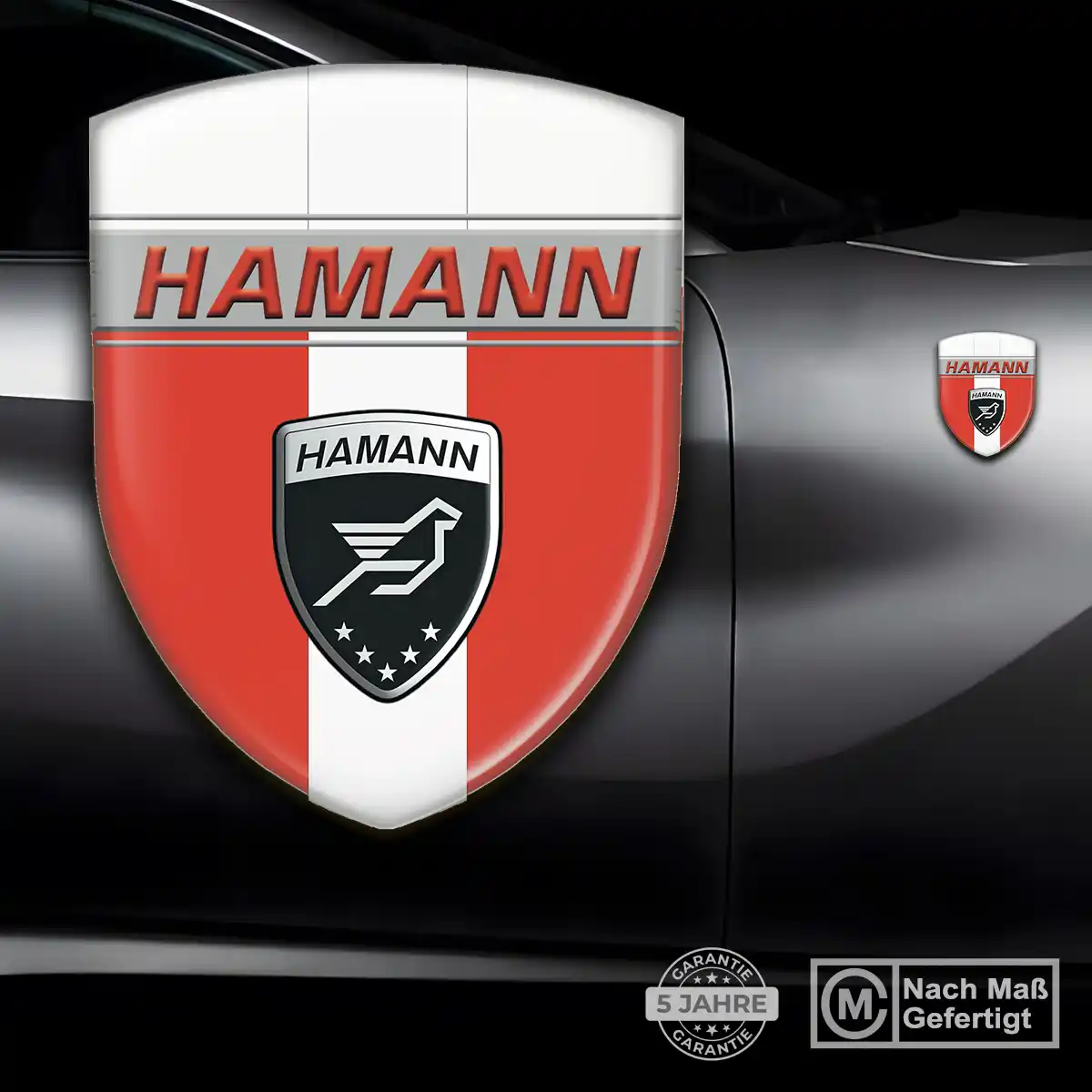 Hamann 3D Gel Aufkleber Embleme Elegantes Design