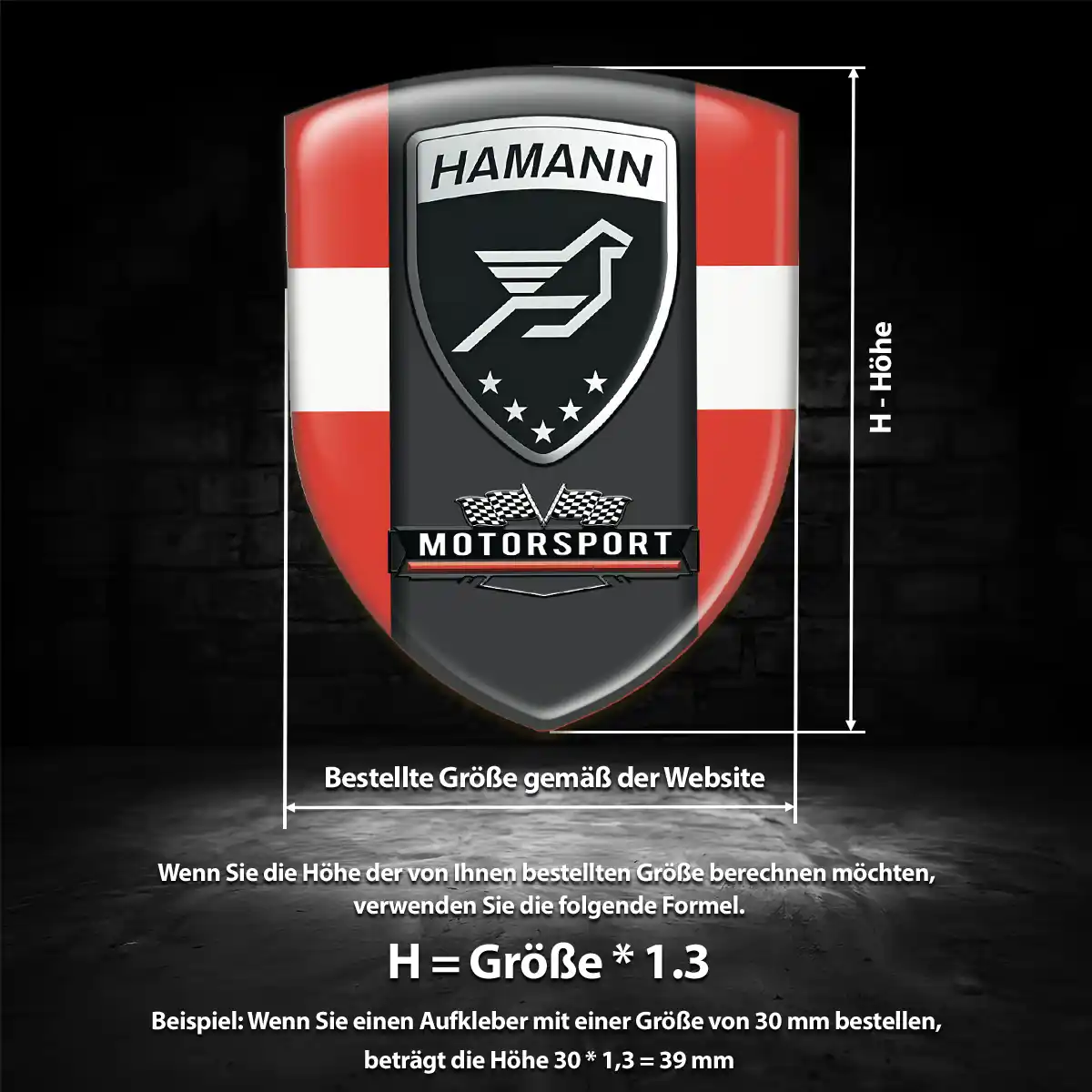 Hamann 3D Gel Aufkleber Embleme Höchste Qualität