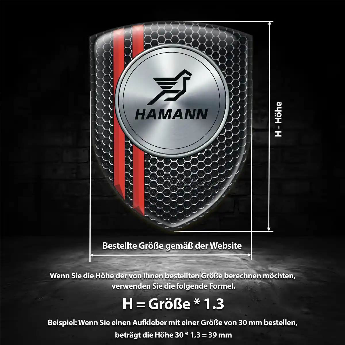 Hamann 3D Gel Aufkleber Embleme Limitierte Auflage