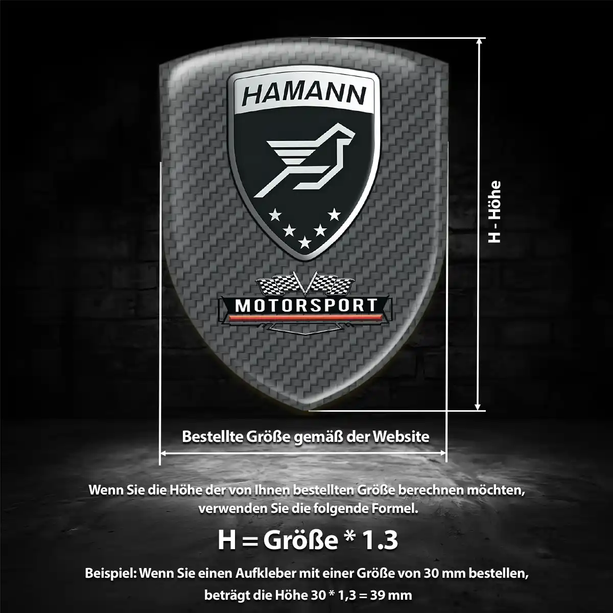 Hamann 3D Gel Aufkleber Embleme Markenedition