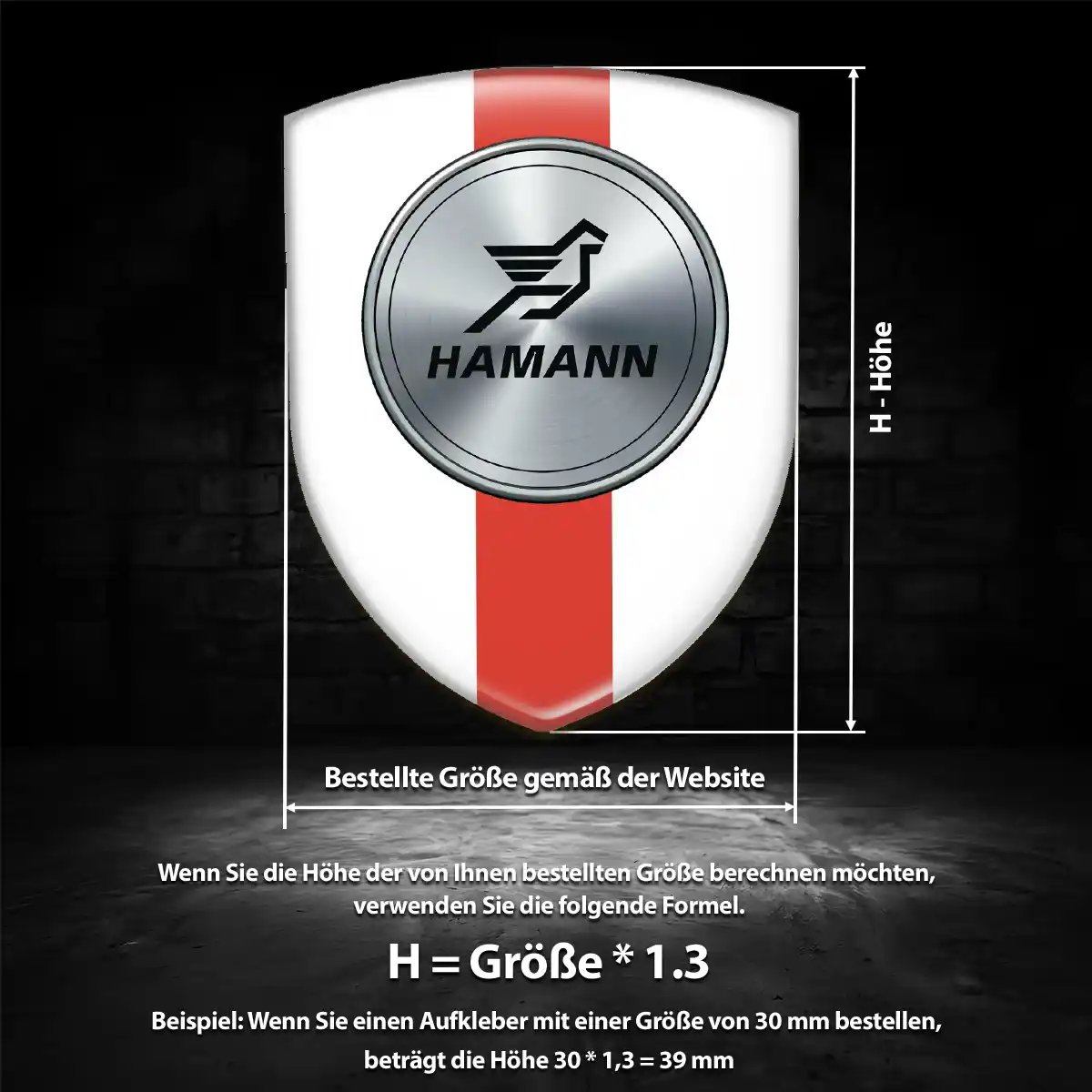 Hamann 3D Gel Aufkleber Embleme Modernes Design
