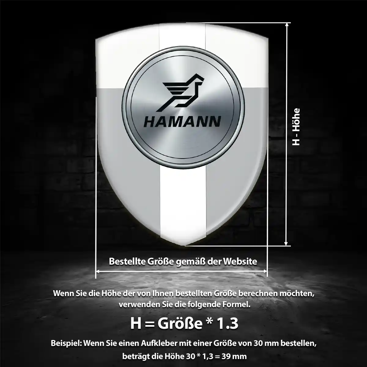 Hamann 3D Gel Aufkleber Embleme Premiumqualität