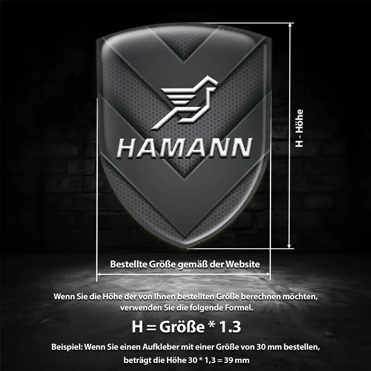Hamann 3D Gel Aufkleber Embleme Tuningfahrzeug