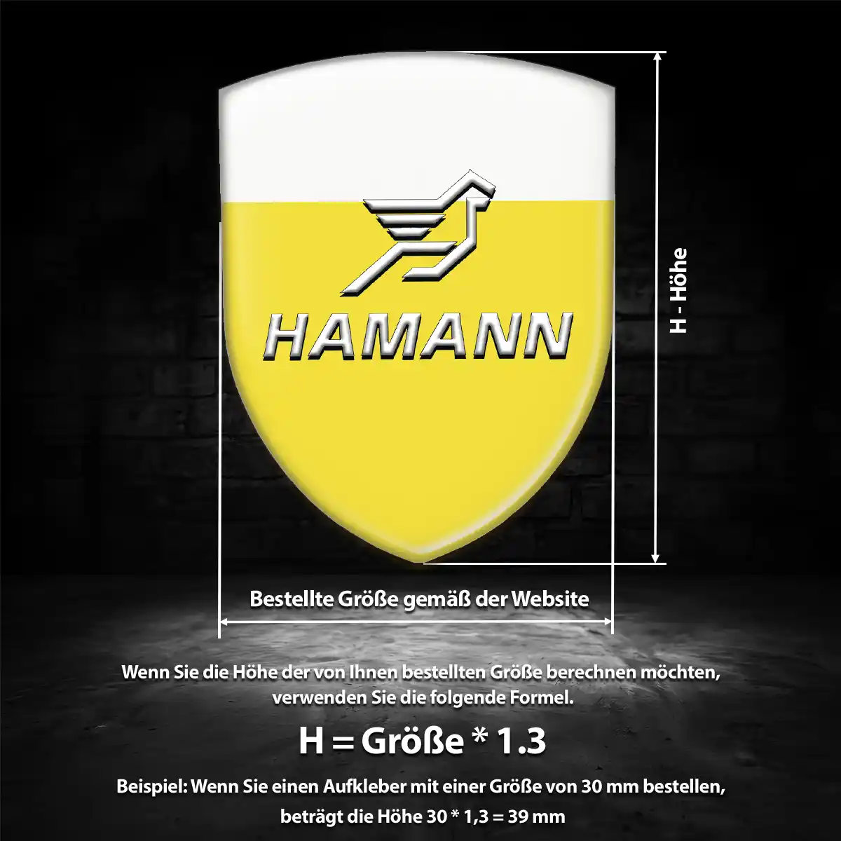 Hamann 3D Gel Aufkleber Erstklassige Qualität