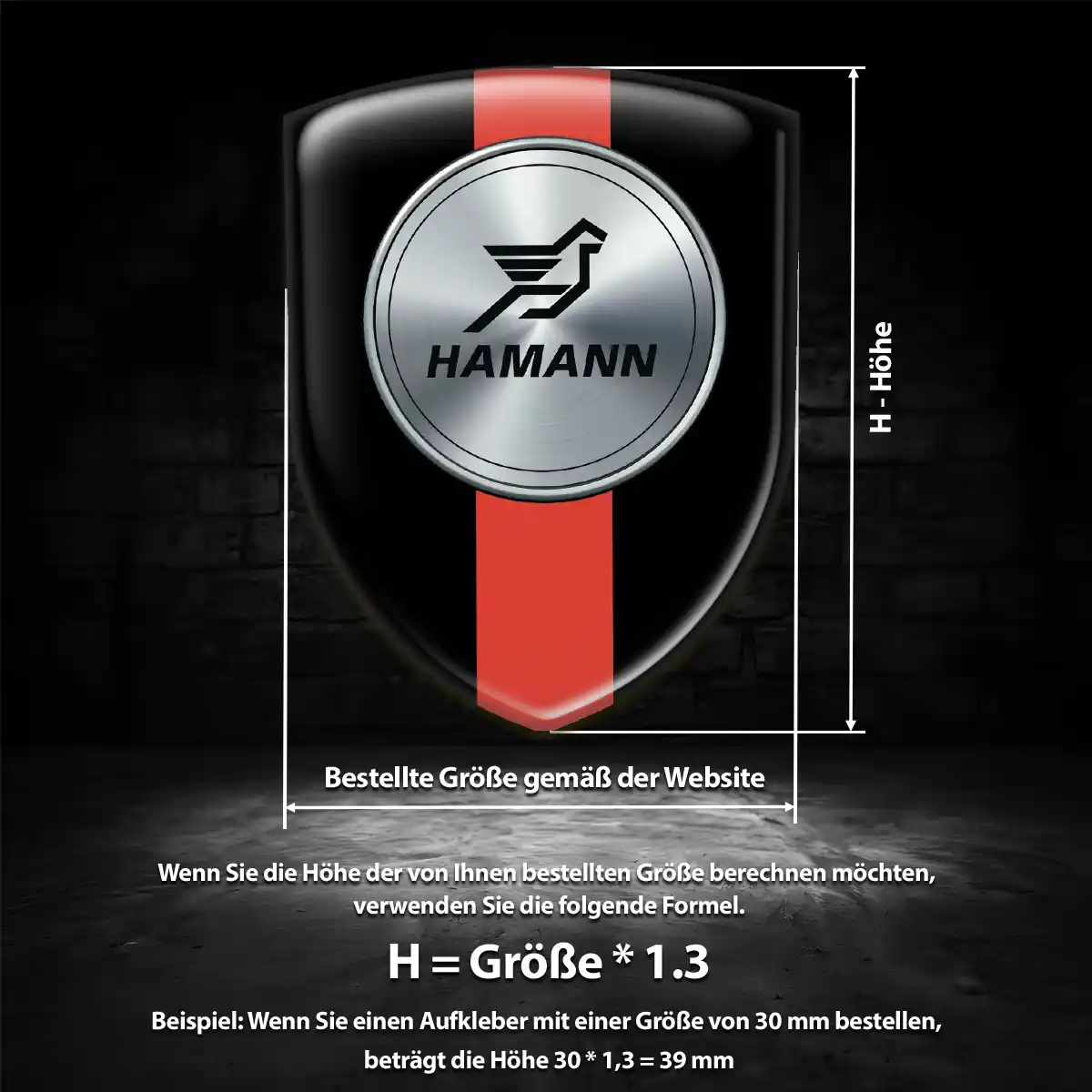 Hamann 3D Gel Aufkleber Höchste Qualität