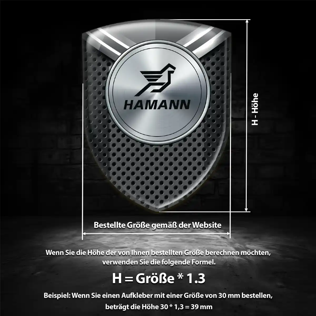 Hamann 3D Gel Aufkleber Hochwertiges Harz