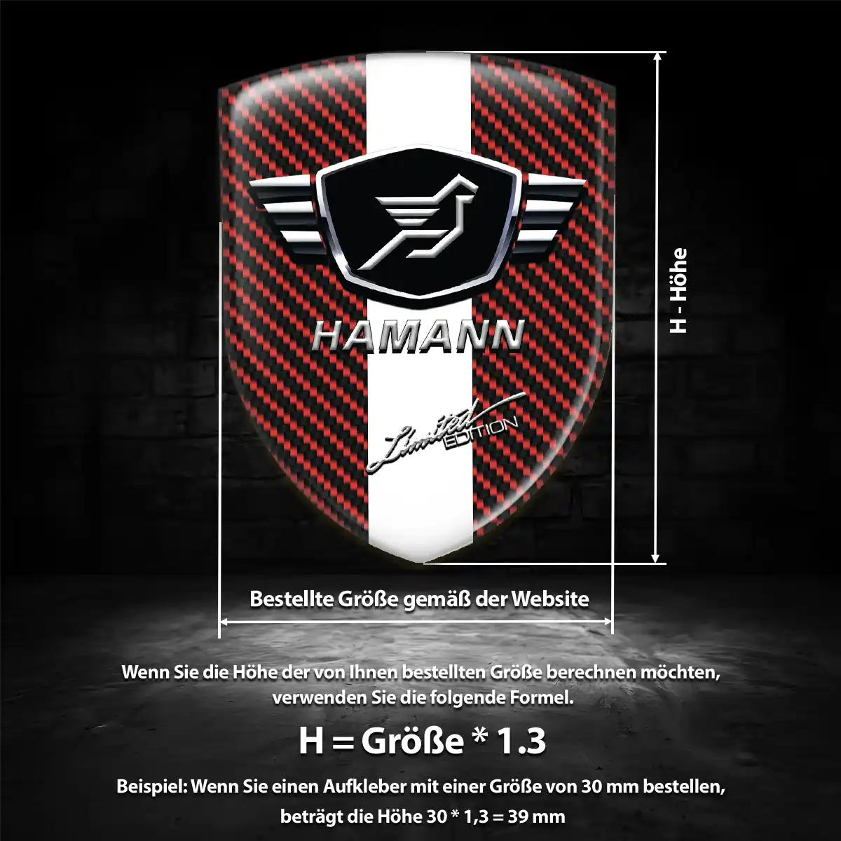 Hamann 3D Gel Aufkleber Markenedition