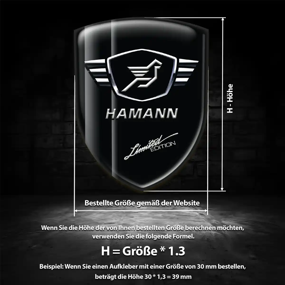 Hamann 3D Gel Aufkleber Modernes Design