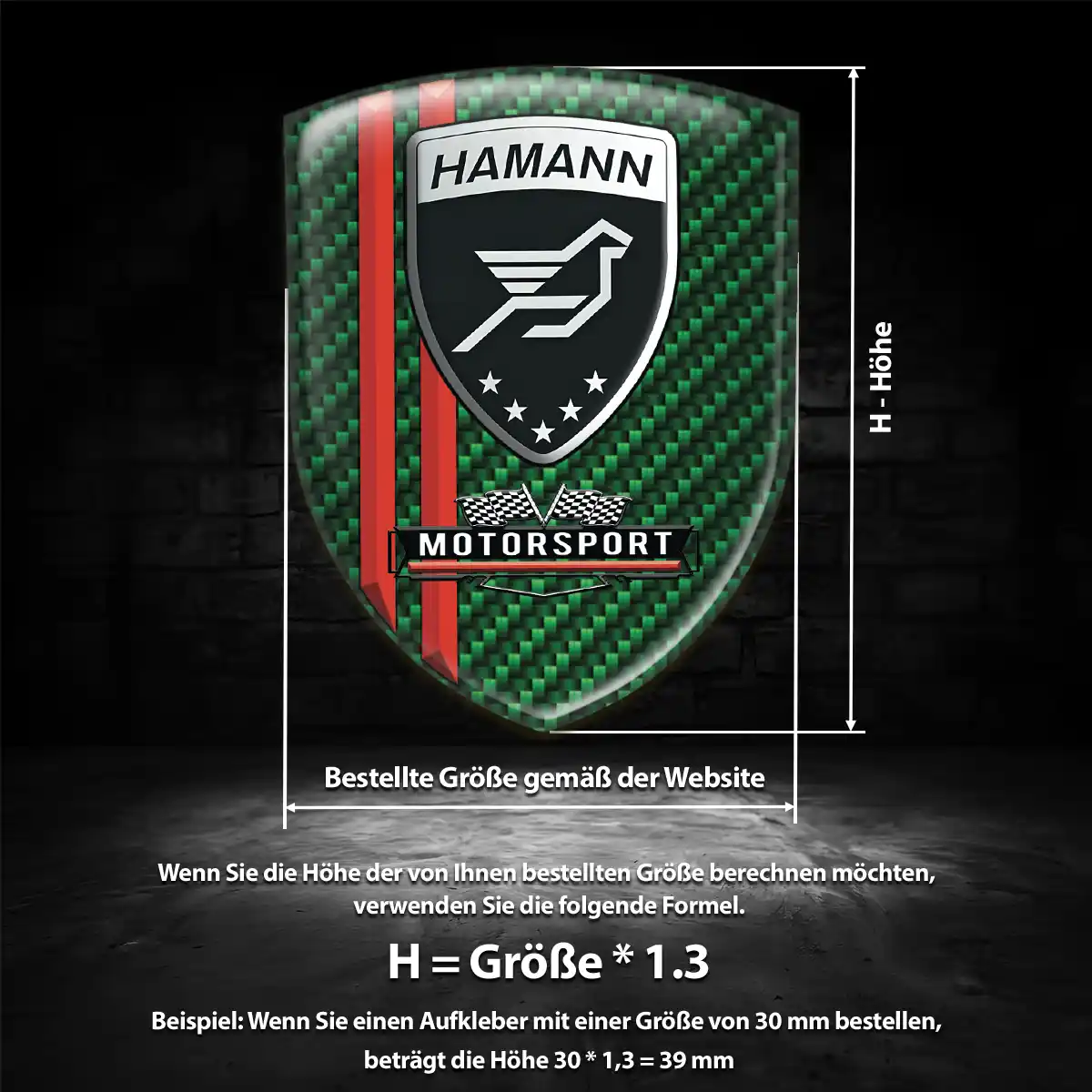 Hamann 3D Gel Aufkleber Premium-Edition