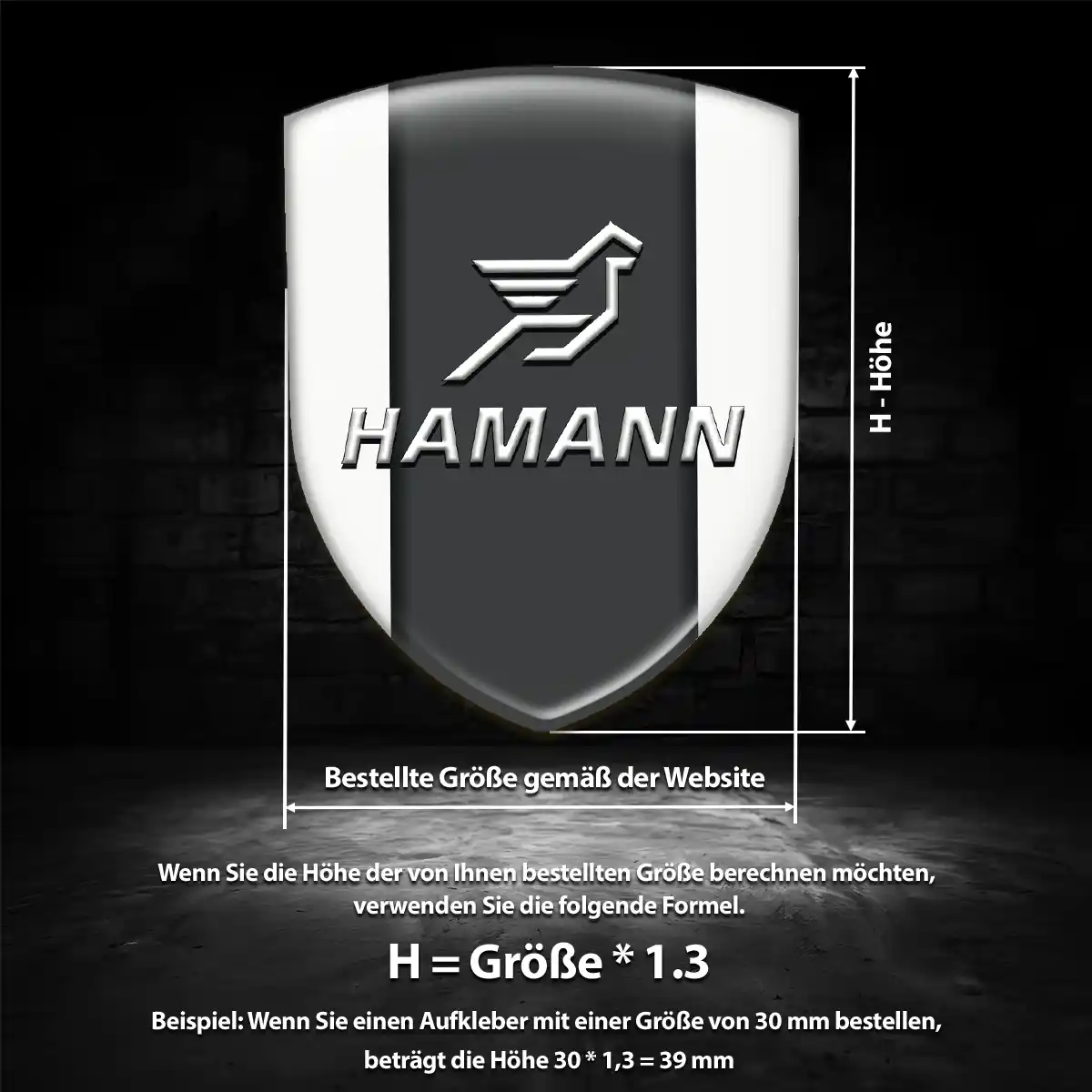 Hamann 3D Gel Aufkleber Premiumqualität