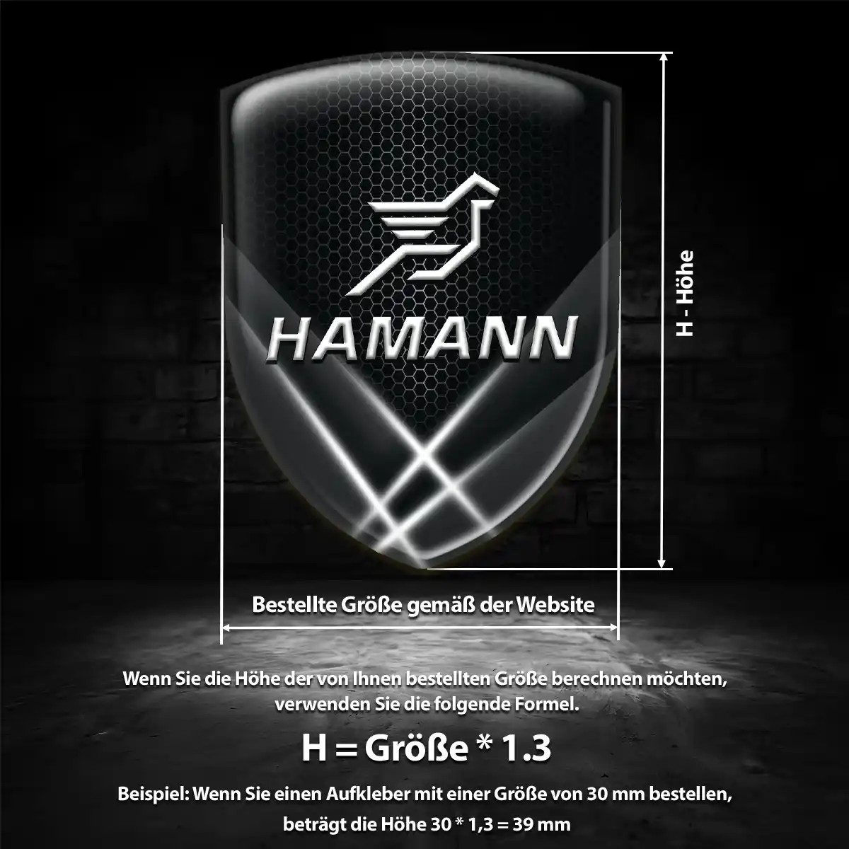 Hamann 3D Gel Aufkleber Silikon Anspruchsvolles Design